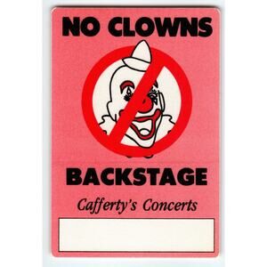 Van Halen No Clowns Balance Red Backstage Pass Original 1995 Hard Rock Music